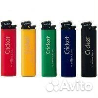 Зажигалки cricket new standart 5цветов 50шт