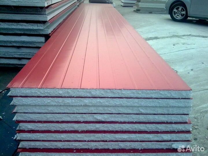 Сэндвич панели 100мм пенополистирол