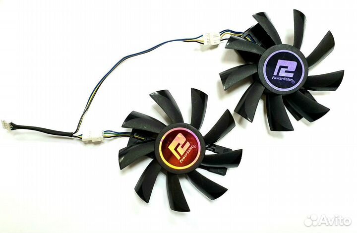 Комплект вентиляторов Power Сolor 87мм, новый