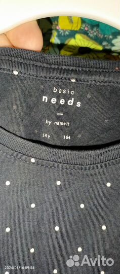 164/14л) basic needs Платье хлопковое в горошек