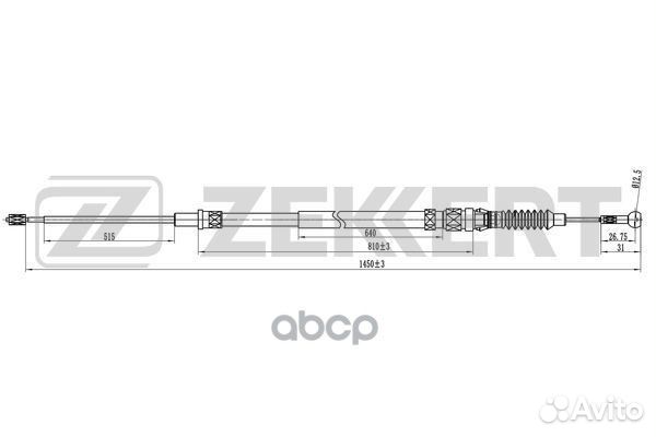 Трос стояночного тормоза лев./прав. Audi A3 II