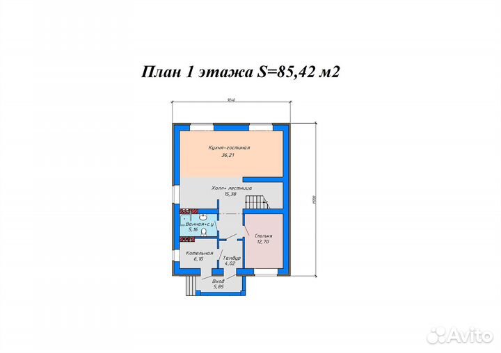 Проекты домов для ипотеки и строительства - 165,42