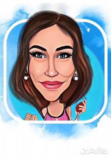 Шарж по фото, цифровой портрет на аватарку