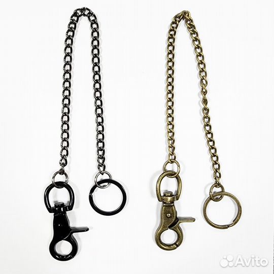 Карабин с цепочкой для ключей (микс) (Бронза)