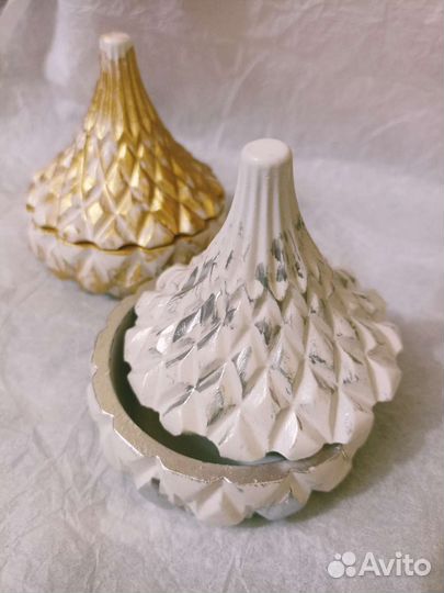 Шкатулка из гипса ручной работы