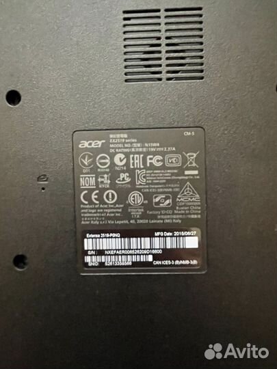 Acer ex2519 series N15WA