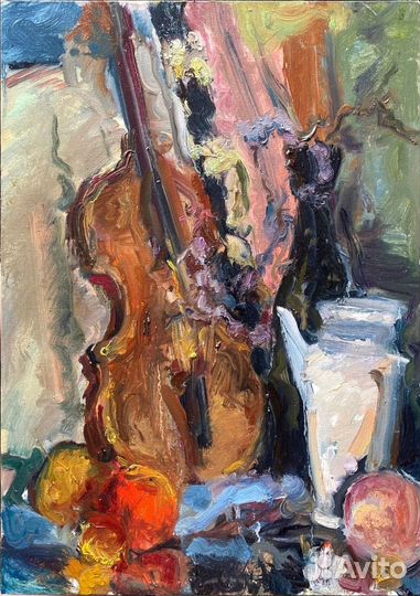 Картина маслом. Холст на картоне