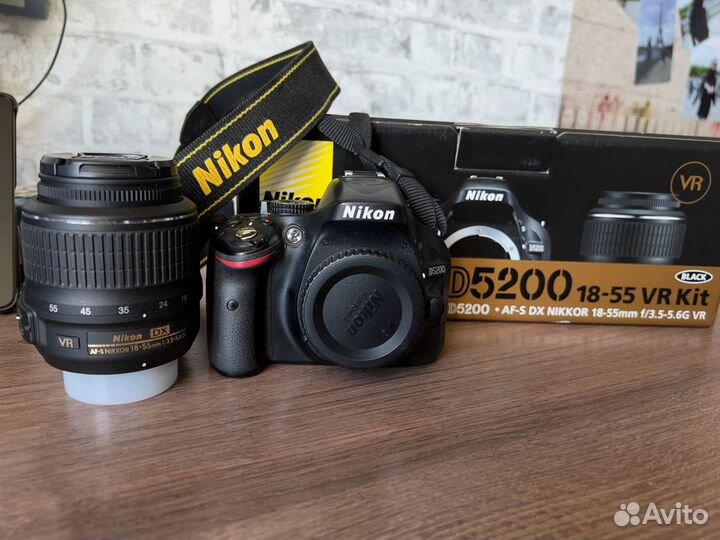 Фотоаппарат Nikon d5200 Kit 18-55 DX(пробег 16300)