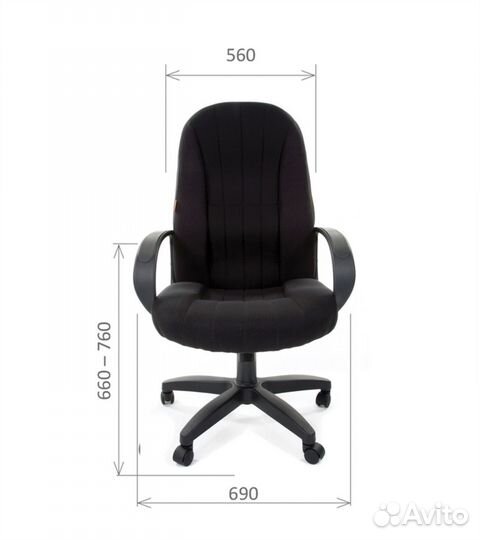 Кресло руководителя Chairman 685 PL, ткань черная