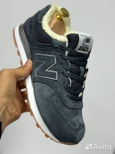 Мужские зимние кроссовки NEW balance 574 с мехом