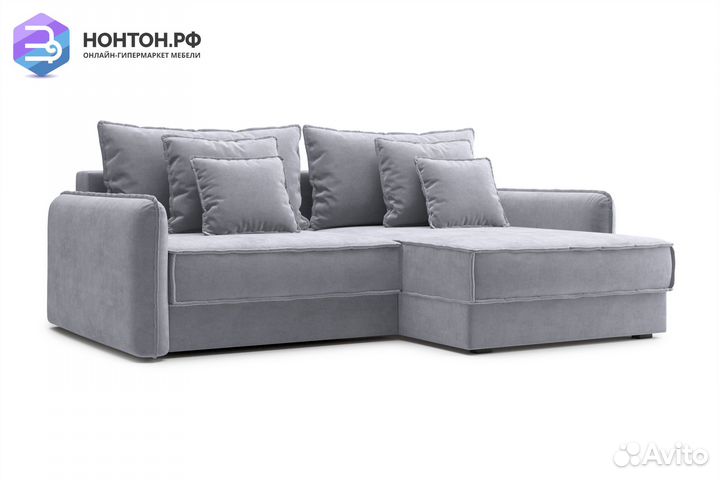 Диван угловой тик-так Антей серый