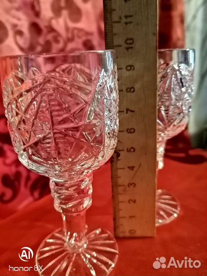 Хрустальные рюмки на ножке СССР