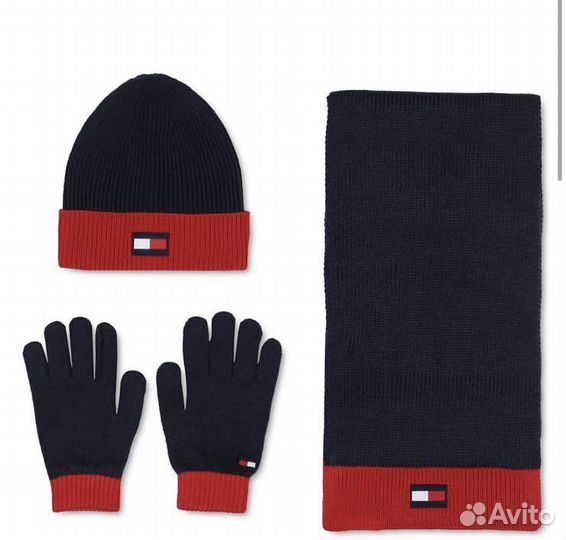 Комплект шапка шарф и перчатки Tommy Hilfiger