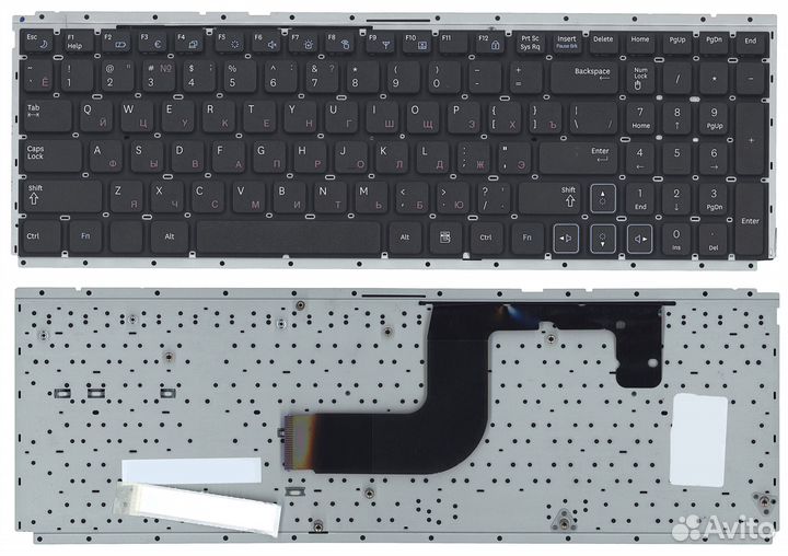 Клавиатура Samsung RC508 RC510 с частью корпуса