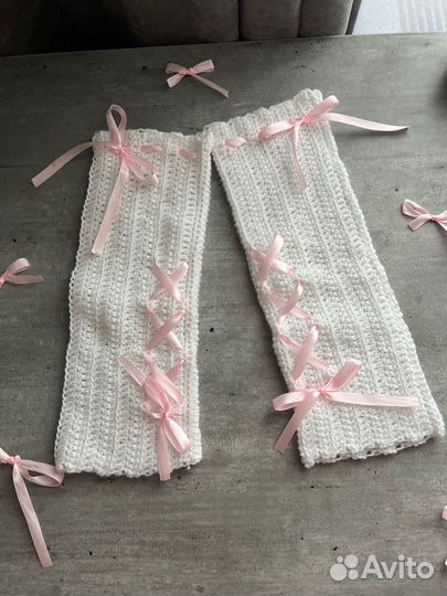 Вязанные митенки