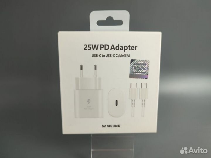 Сетевой Адаптер Samsung USB-C 25W + кабель Type-C