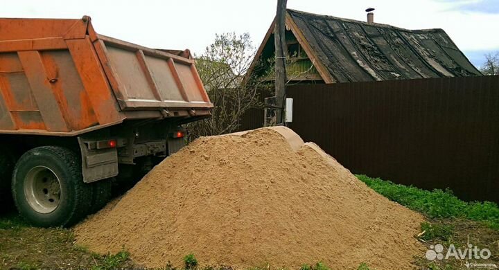 Песок щебень гравий отсев земля торф навоз и др
