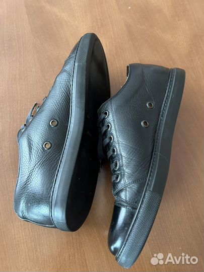 Marc jacobs кеды кожанные черные