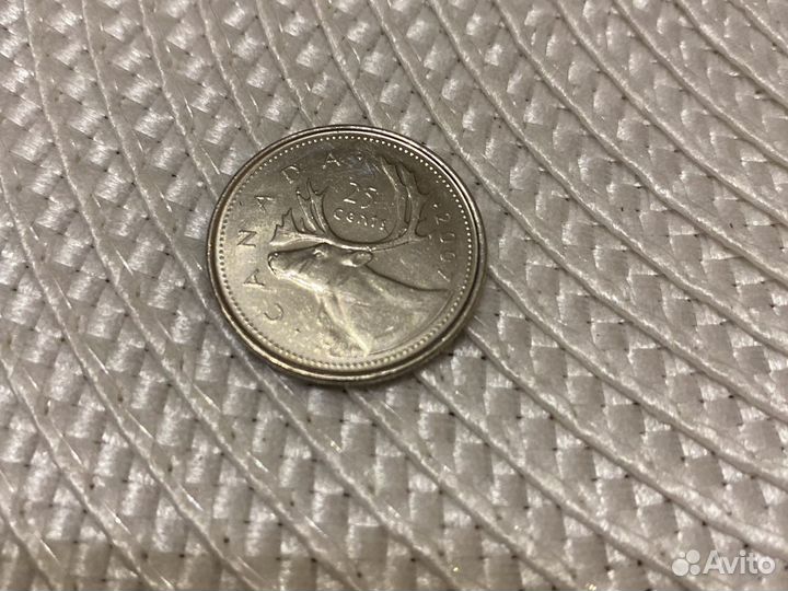 Монета Канада 25 цент