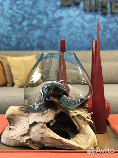 Декоративная ваза /аквариум/ террариум с о. Бали