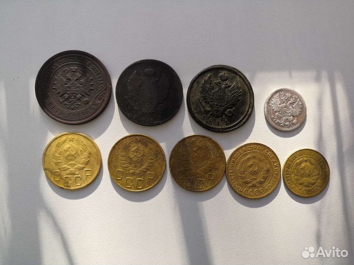 Лот монет в количестве 9 шт в хорошем состоянии