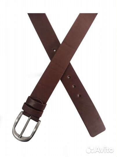 Ремень мужской, натуральная кожа, коричневый