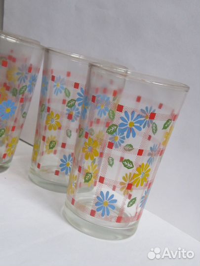 Стаканы красивые. набор 4 шт. 0,2л. Стекло