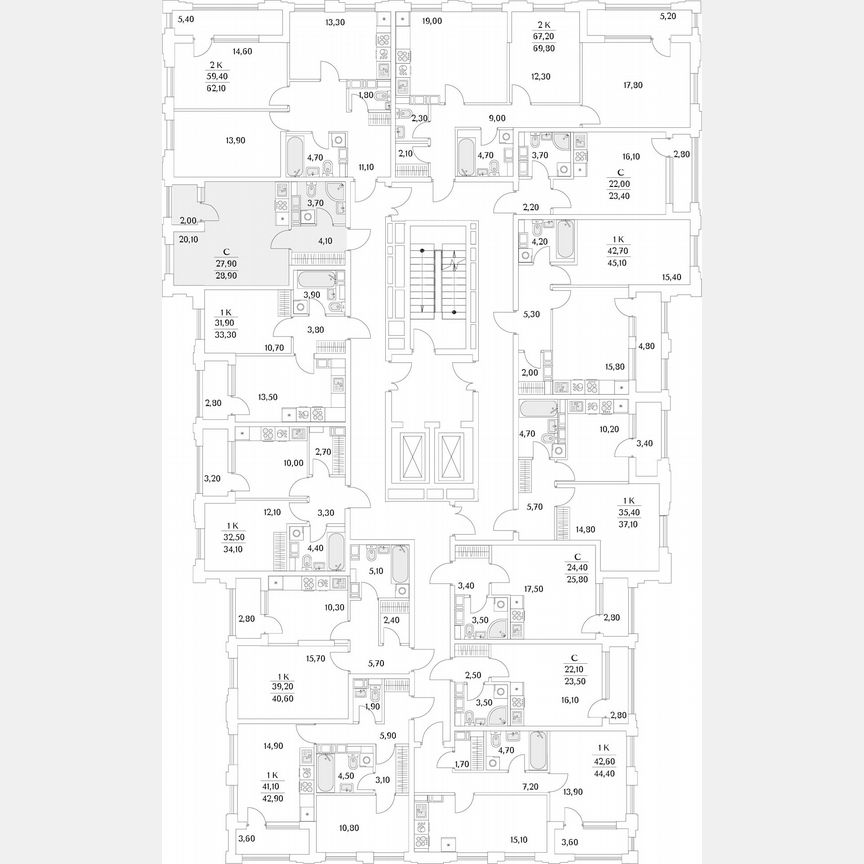 Квартира-студия, 29 м², 13/13 эт.