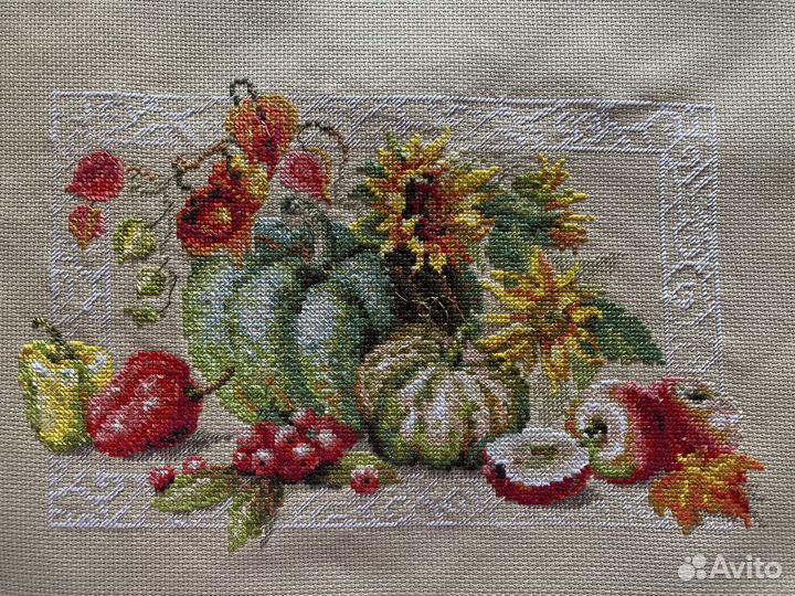 Готовая вышивка крестом,натюрморт