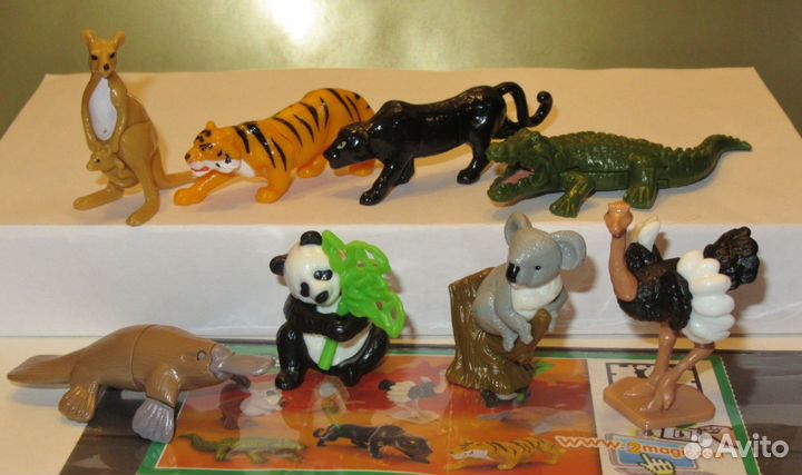 Киндер серии сборка Животные севера и юга