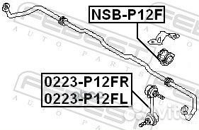 Тяга стабилизатора передняя левая 0223P12FL Febest