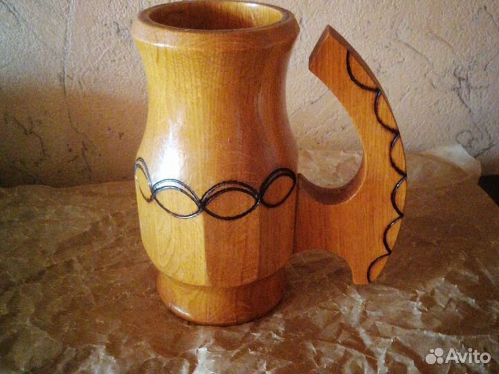 Кружка дерево ручная работа