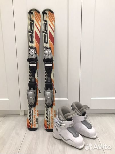 Горные лыжи детские 90 + ботинки