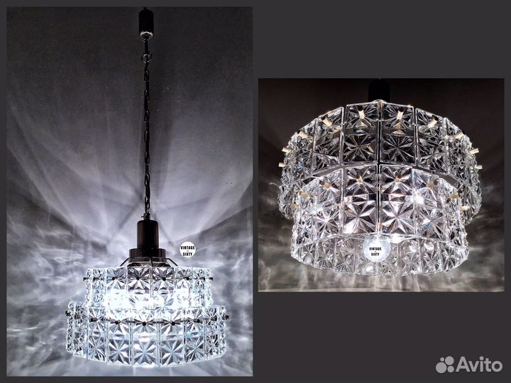 Люстра хрустальная на цепи СССР