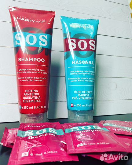 Безсульфатный шампунь sos happy hair