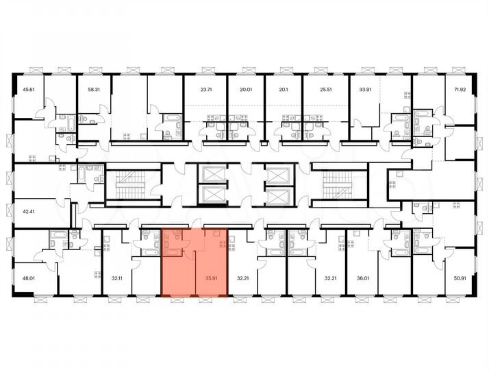 1-к. квартира, 35,9 м², 34/38 эт.