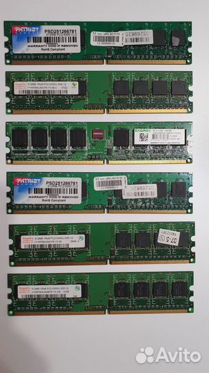 DDR2 для компьютера 512Mb, 1Gb, 2Gb