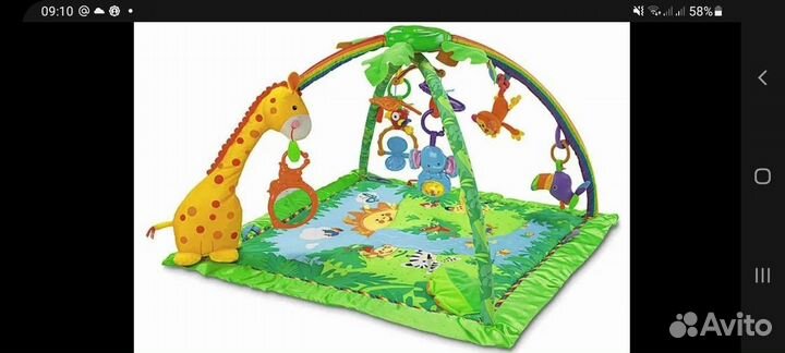 Развивающий коврик fisher price тропический лес