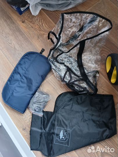 Коляска foofoo 4 в 1 синяя (коляска/автолюлька)