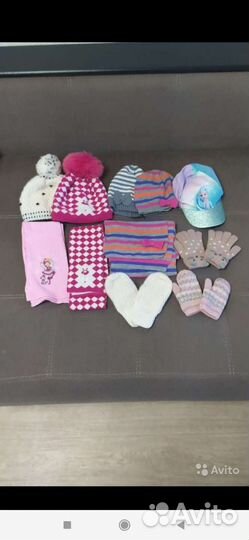 Шапки, шарфы пакетом 3-5 лет