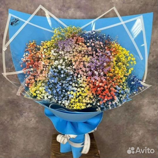 Гипсофилы с открыткой