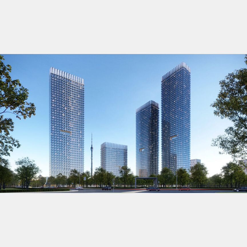 2-к. квартира, 60,8 м², 5/55 эт.