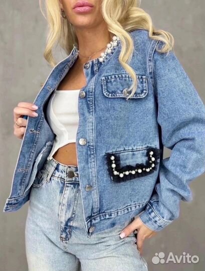 Джинсовая куртка женская 46 48