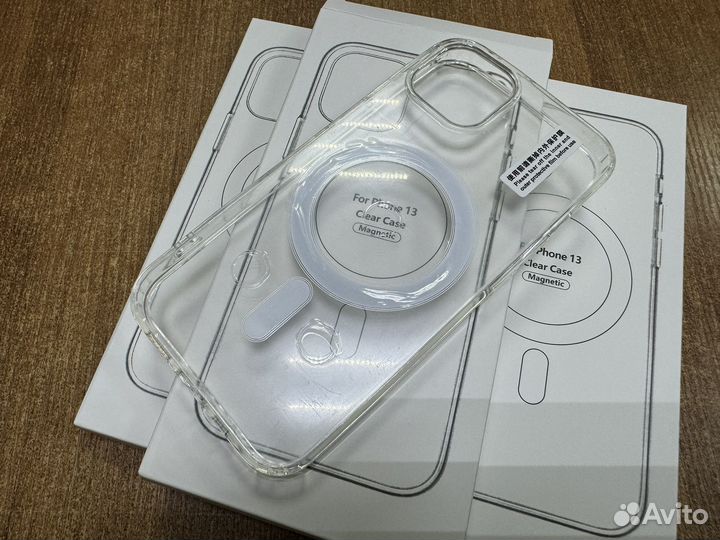 Чехол Magsafe на iPhone 13 Clear Case силикон