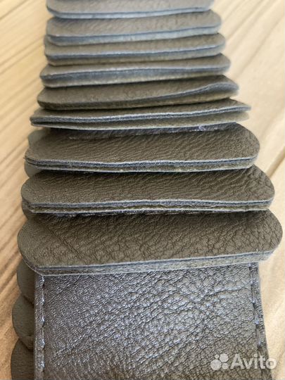 Кожаный безразмерный пояс на резинке антрацит