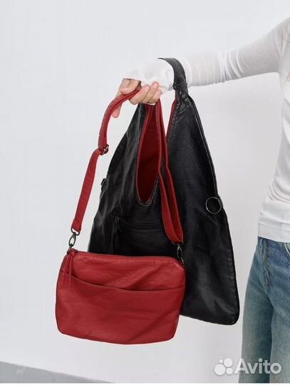 Сумка женская хобо двусторонняя