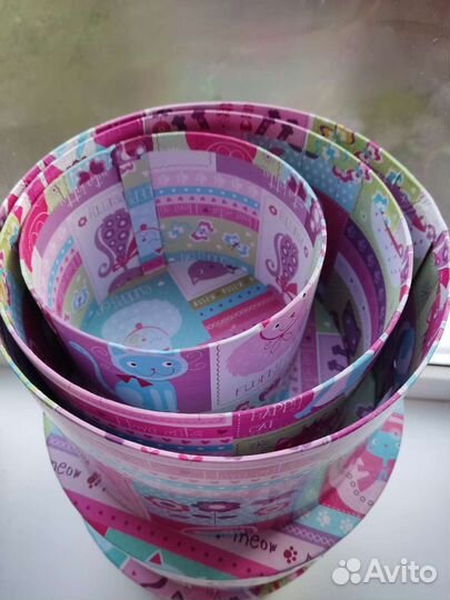 Набор круглых коробок 5 шт