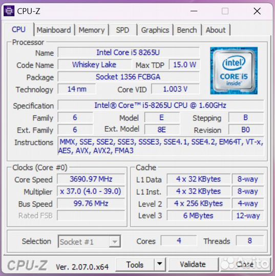 Ноутбук Huawei Matebook 13 i5/8GB/SSD 256GB