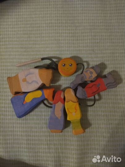 Деревянная шнуровка сказка Колобок