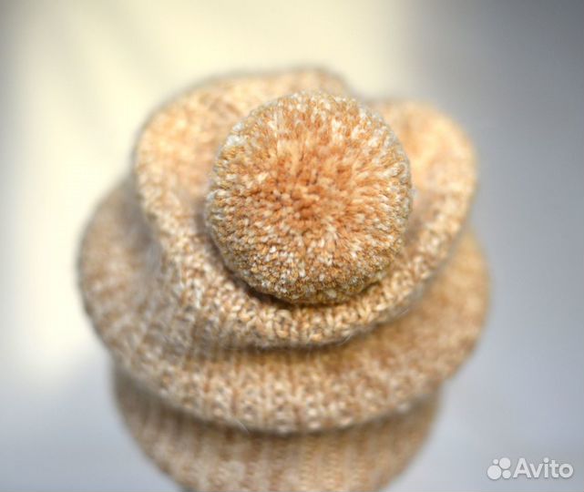 Комплект: шапка бини и снуд из шерсти